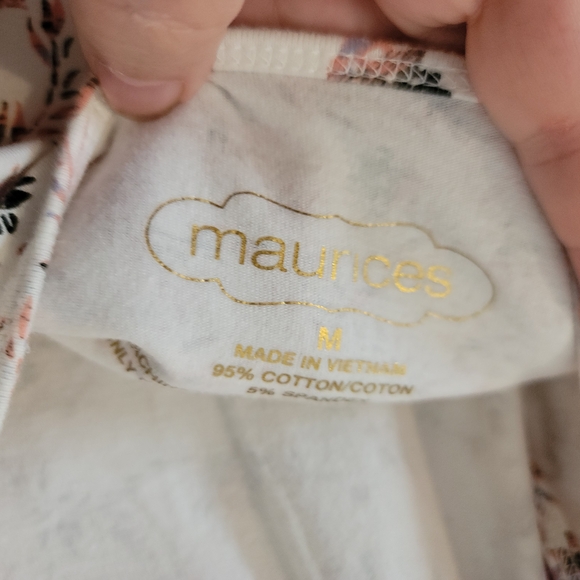 Maurices Coral Cardigan with Floral Top - Picture 2 of 2